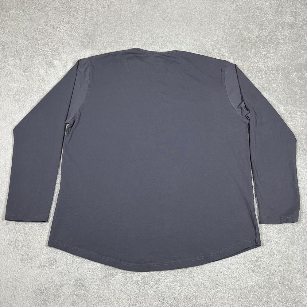 WYR Shirt Mens 2XL Gray Henley Long Sleeve Tee Casual - Picture 10 of 11